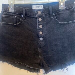 🖤 Black Abercrombie & Fitch Curve Love Mom Shorts 🖤